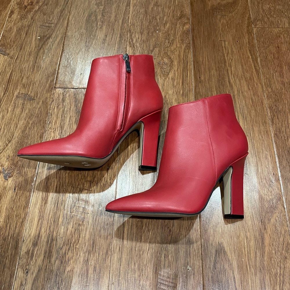 Marc Fisher Booties, Size 5.5, Red. - image 1